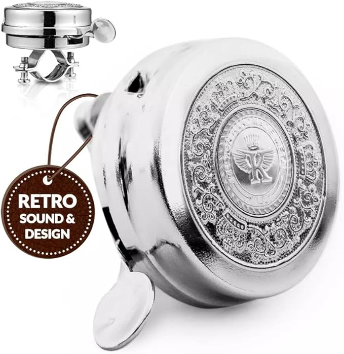 Showa Retro Vintage Classic Bicycle Bell Silver Bike Handlebar Ring Bell LM-025