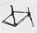 Carbon Fiber Road Bike Frameset 46/48/50/52/54cm Wind Breaking Racing Frame Internal Routing C Brake Frame Set QR 100mm/130mm (Color : Black Silver, Size : 54cm)
