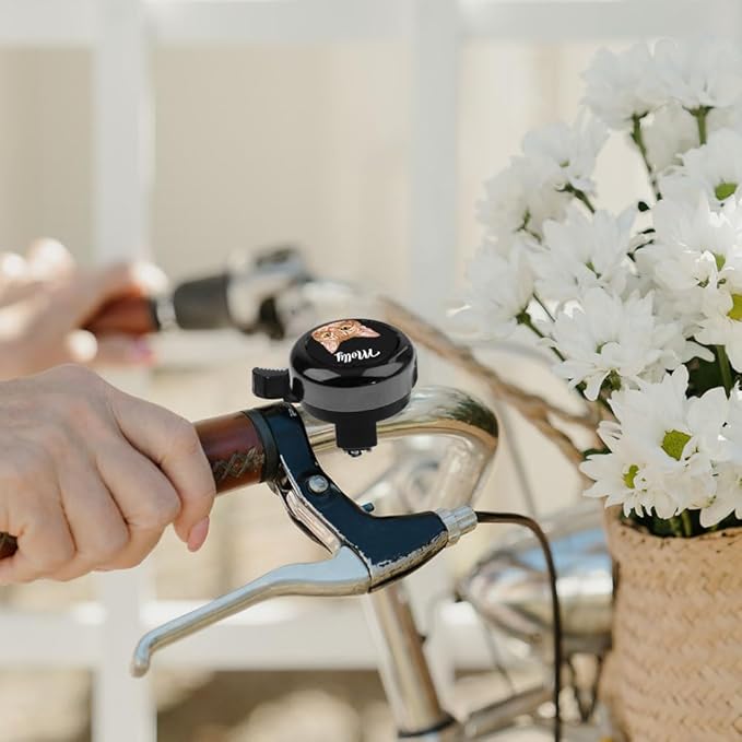 WIRESTER Personalized Custom Bike Bell with Your Text, Aluminum Round Classic Ring Bicycle Bell, Bike Accessories Bell Ring for Adults Kids Girls Boys