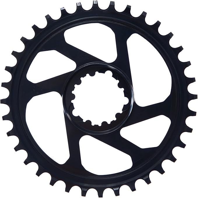 YBEKI Narrow-Wide Chainring 30T-38T - CNC 7075-T6 Aluminum MTB Chainwheel for SRAM GXP/XX1/X01 (3mm/6mm Offset) | Eagle Tooth Design | Ultra-Light 60-80g | Hard Anodized Black