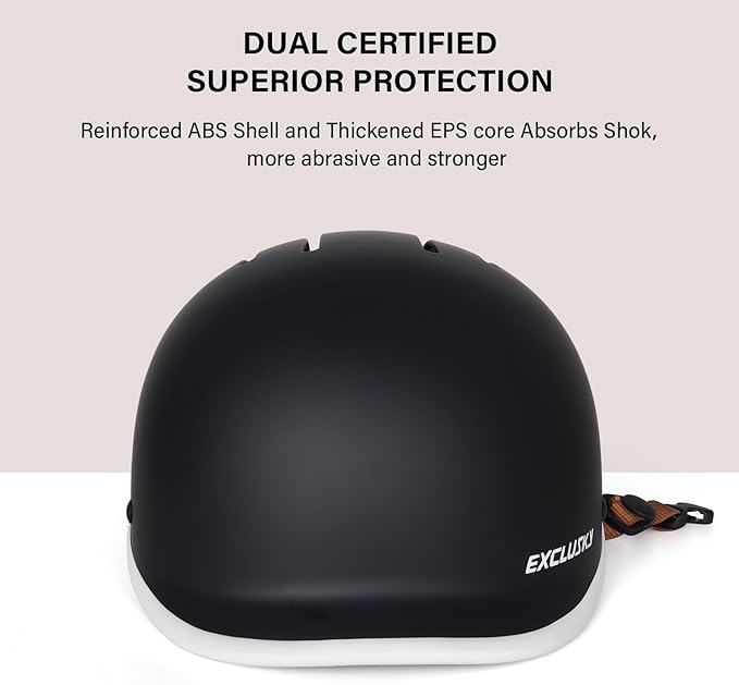 Exclusky Bike Helmet for Adults,Adjustable Cycling Helmet for Men & Women Safety Certified Bicycle Helmet for Commuting, Road Biking, Skating with USB Rechargeable Rear Light