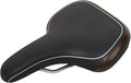 VELO VL-6263 Plush Comfortable Bicycle Seat for Beach Cruiser, Hybrid, Urban, Commuting, City and Comfort Bikes. Black PU Leather and Gel Bike Saddle for Man Women