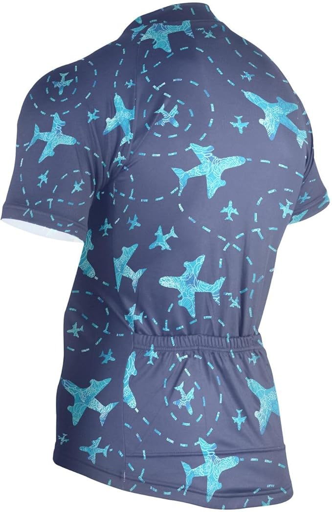 Men's Cycling Bike Jersey Short Sleeve Moisture Wicking, Breathable, Quick Dry Biking Shirt with 3 Rear Pockets