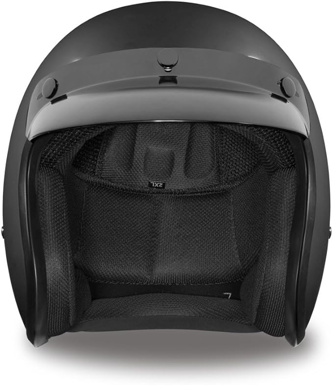Daytona Helmets Retro 3/4 Open Face Motorcycle Helmet - Vintage Style, DOT Approved Helmet for Men & Women, Lightweight, Adjustable Fit, Removable Visor - Bike, Moped, Chopper, Scooter Helmet