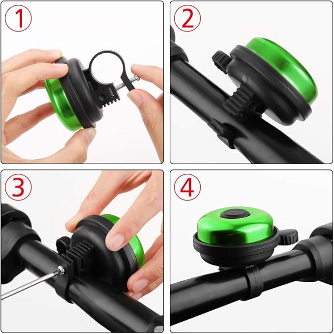 Accmor Classic Bike Bell, Aluminum Bicycle Bell, Loud Crisp Clear Sound Bicycle Bike Bell for Adults Kids