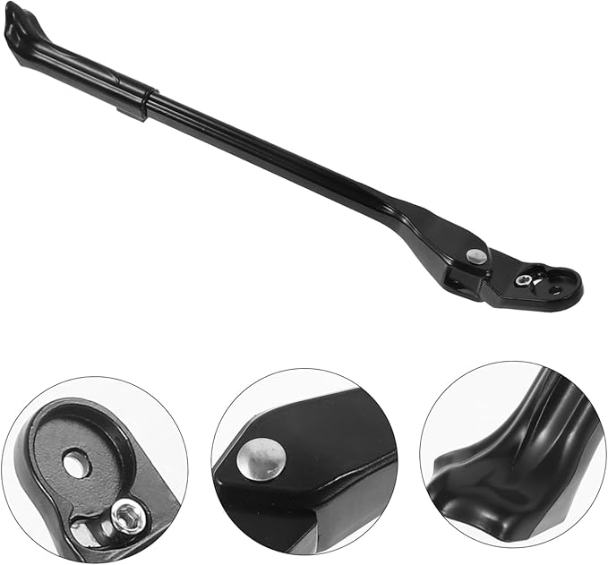 Unomor Adjustable Bike Kickstand Aluminum Alloy Bicycle Foot Support with Non-Slip Base for Mountain and Road Bikes Easy to Install for Outdoor Parking