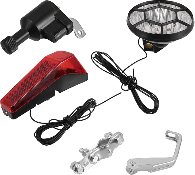 GLEAVI Bicycle Light Kit with Rechargeable Front and Rear LED Lights Dirt Bike Headlights and Rear Turning Signal Set for Mountain and Electric Bikes Safety Cycling Accessories for