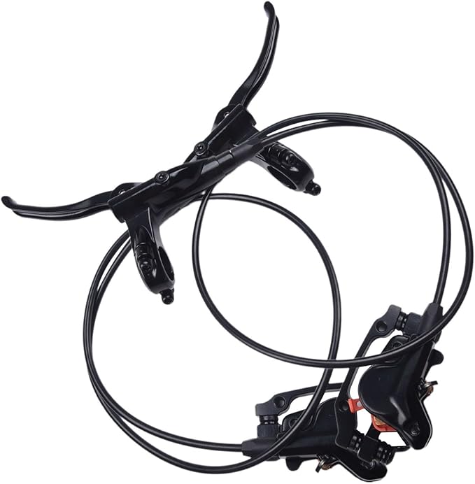 Hydraulic Disc Brake, Bike Brake Hydraulic Disc Oil Brakes With Lever Set Pre-Filled With 2 for Rotor for Mountain Bike X-C Trail, e-Bike, Fat Bike(left rear right front)