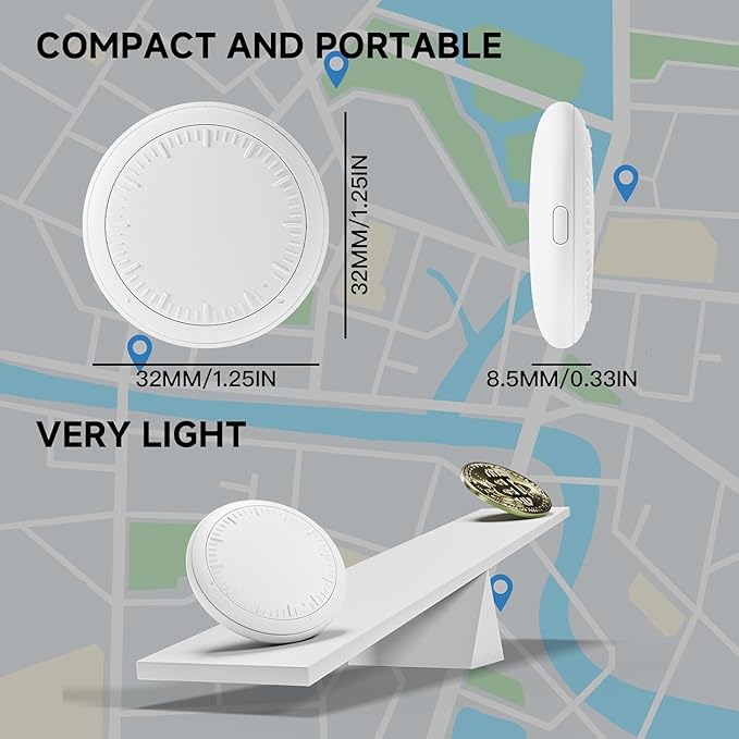 Mini GPS Tracker for Vehicles,Car Tracker Device Hidden for Vehicles Work with Find My (iOS Only) GPS Tracking for Vehicles with Magnetic Waterproof Case,No Monthly Fee for Vehi cles,Cars Etc.