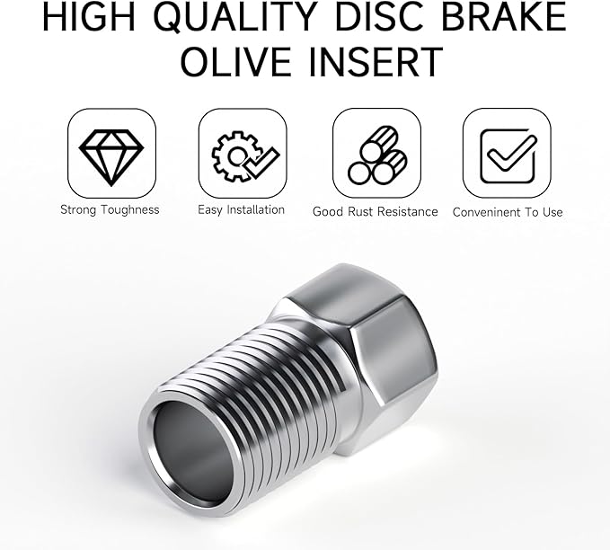 4pcs Bike Brake Hose Bolt Connecting Insert Kit for Shimano BH90, Brake Hose Bolt Replacement, Hydraulic Disc Brake Service Kit