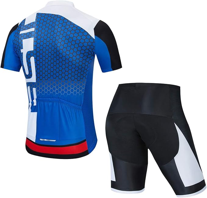 Men's Cycling Jersey Set, Summer Mountain Bike Clothing Short Sleeved Riding Jerseys