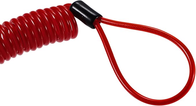 X AUTOHAUX Disk Brake Lock Motorcycle Alarm Disc Lock Security Reminder Cable Tool for Scooter Motorcycle Bike Brake Disc Red