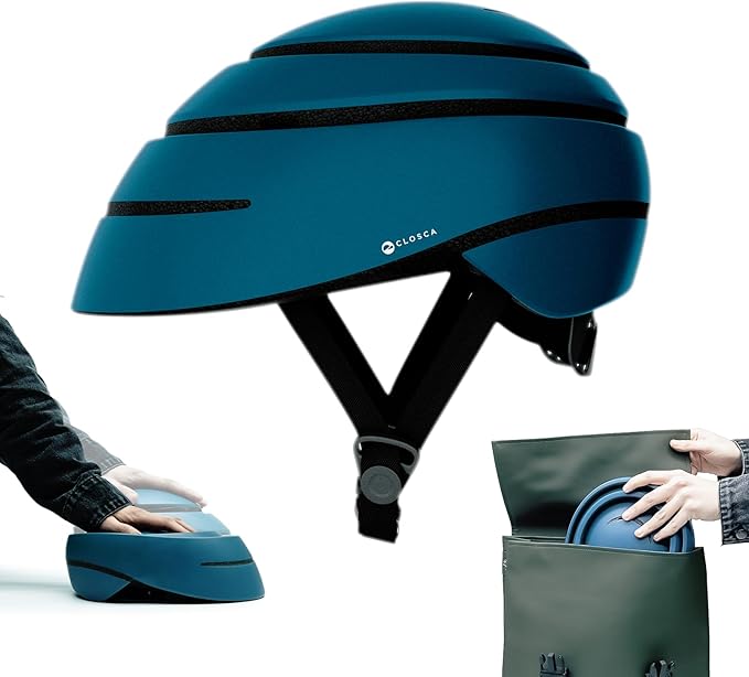 CLOSCA. Foldable Helmet. The Bike Helmet for Women and Men. Certificate for Bicycle, Scooter, Electric Bicycle, Inline Skates and Skateboards.