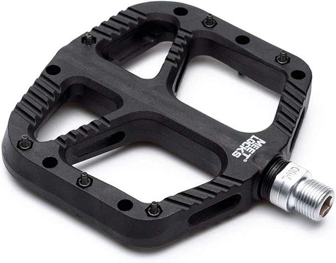 MEETLOCKS Bike Pedals,Professional MTB BMX Premium Pedals,Nylon Fiber Bicycle Lightweight Platform,9/16" Screw Thread Spindle Bike Pedals,Ultra DU/Sealed Bearings Mountain Bike Pedals(2pcs)
