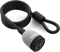 Venzio 6.5FT Resettable 3-Digit Keyless Combination Bike Cable Lock, 8mm Heavy Duty Steel, Anti-Theft Security Lock for Bicycle, Kayak, Helmet, Gate, Luggage, Skis, Portable Outdoor Cable Lock