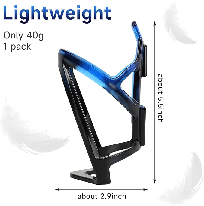 KOMCLUB Bike Water Bottle Holder Ultralight & Sturdy Bike Water Bottle Cage Universal Bike Cup Holder Rack for Bicycle, MTB, Mountain, Gravel, Road, eBike | Adult/Kids Black