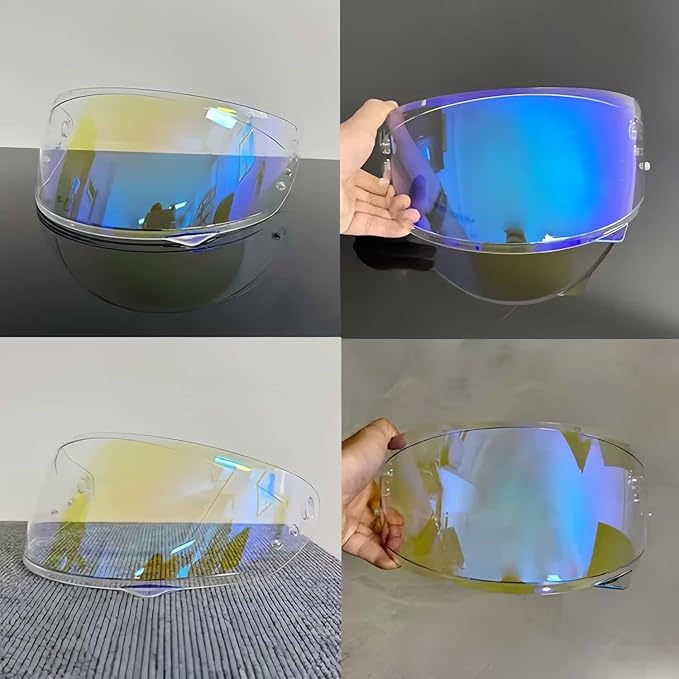 HJ-34P Visor Shield Replacement,HJC C10 Motorcycle Helmet Visor Compatible with HJ-34P HJC C10 UV Protection (Revo Clear Blue)