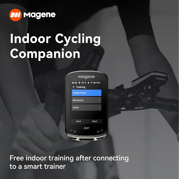 Magene C506SE Wireless GPS Bike Computer - 2.4" Color Screen, Route Navigation, Bluetooth & WiFi, Fast 5s Positioning, Supports 9 Cycling Devices