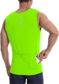 Lo.gas Sleeveless Cycling Jersey Men, Biking Base Layer Breathable and Lightweight with Back Pocket Sports Vest