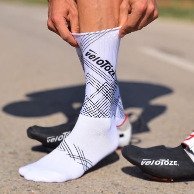 veloToze Aero Sock for Bike Racing - Advanced Aero Fabric, UCI Compliant, for Aerodynamic Advantage in Bike Races and ITT