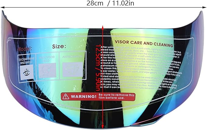 Motorcycle Helmet Visor, Anti-Fog Protection Coating Durable Scratch-Resistant Replacement Lens Motorcycle Visor Lens for Riders Commuters Touring Adventure Biking Outdoor Sports Activities