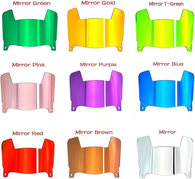 Mini Football Helmet Visor Clear with Clips Universal Fit for Collectors and Display