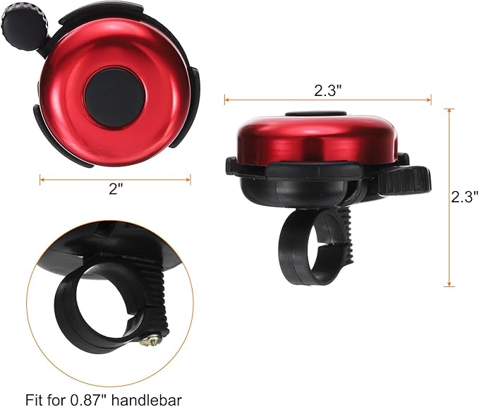 HARFINGTON Bike Bell Aluminum Classic Bicycle Bell with Loud Crisp Clear Sound Bike Ring Bell Bike Accessories for Adults Children Road Mountain Bike