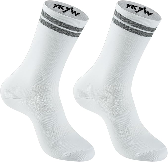 YKYWBIKE Cycling Socks for Men Women-Athletic Crew Bike Socks,Compression Biking Socks for Men Cycling,MTB Riding Socks