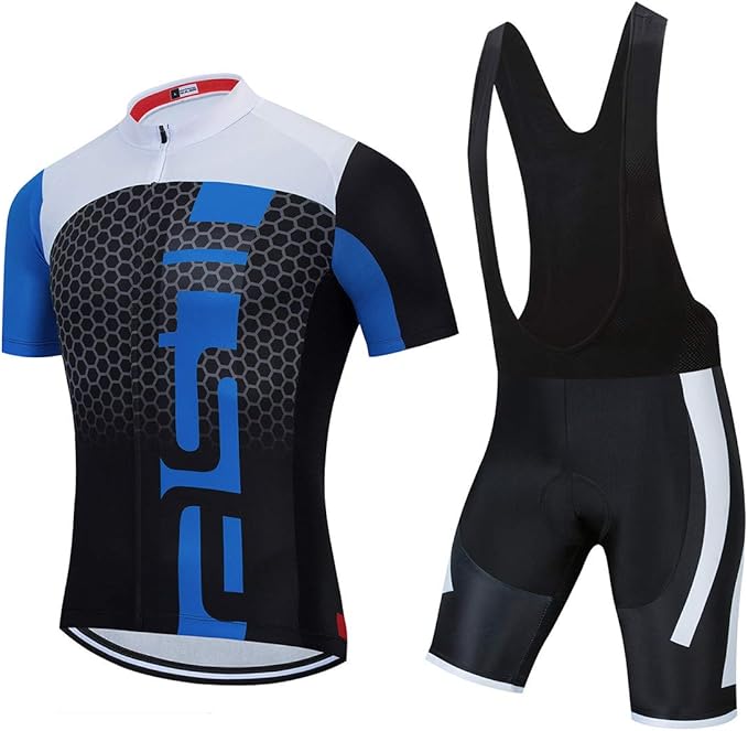 Men's Cycling Jersey Set, Summer Mountain Bike Clothing Short Sleeved Riding Jerseys