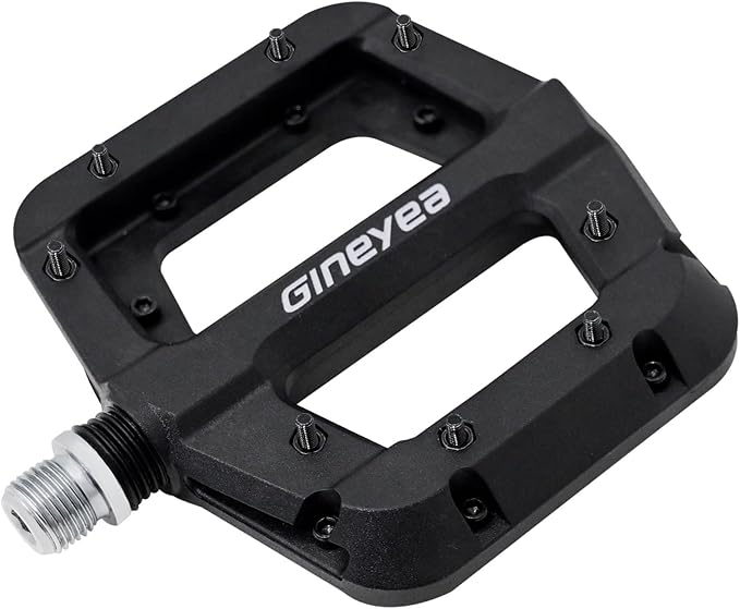 Bike Pedals, Universal Fit 9/16" Non-Slip Lightweight Nylon Fiber Bicycle Pedals Wide Flat Platform for Road Mountain BMX MTB Bike