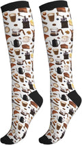 bassyil Compression Socks for Women & Men Circulation 15-20 mmHg Knee High Best Support for Nurses Travel Running Athletic