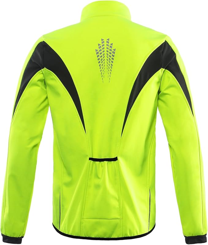 ARSUXEO Winter Warm UP Thermal Softshell Cycling Jacket Windproof Waterproof 15-k
