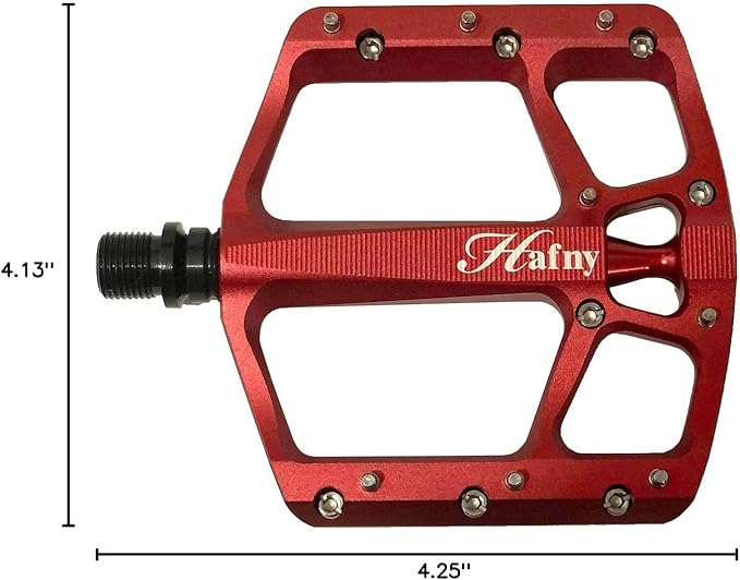 Hafny Aluminum Bike Pedals, CNC machined, Wide Sturdy Platform, HF-1400
