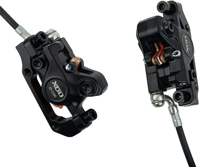 E-Bike Hydraulic Disc Brake Set Electric Power Control Shifter, Aluminum Front 140/160mm Rear 160/180mm Brake Rotors, Left/Right-Front/Rear Braking Direction For Scooter And Motorcycle(Right front)