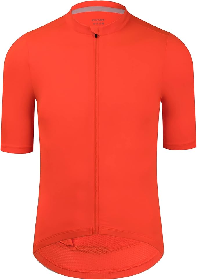 Men's Cycling Jersey Zipper Pocket Short Sleeve Lightweight Aero Race Fit Bike Jersey, UPF 50+ Biking Cycling Shirt