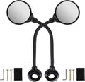 Bike Handlebar Mirror Adjustable Rear View – Bicycle Rearview Mirror with Tool Free Clamp for 22–32mm Handlebars, Wide Angle Cycling Mirror for E Bike Scooter