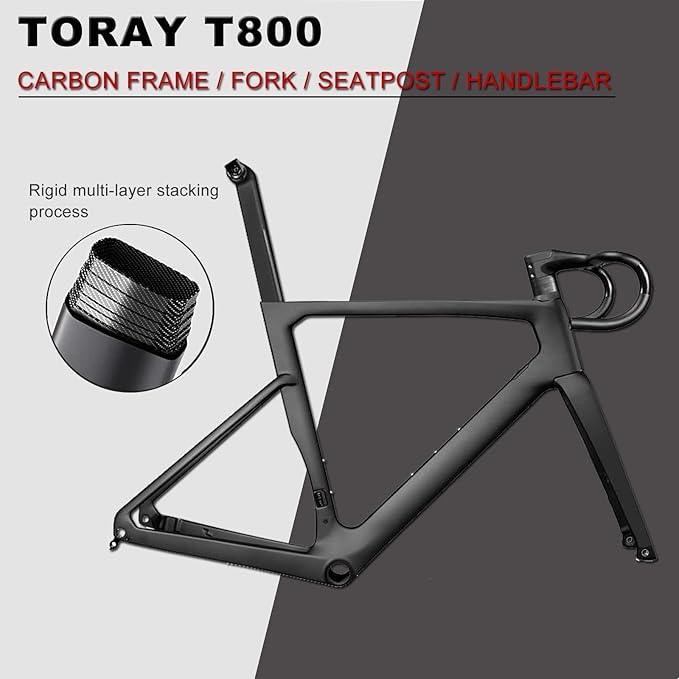 KABON Carbon Road Bike, 700C Carbon Fiber Frame Road Bike with R8000 22 Speed Disc Brake Racing Bicycle for Men and Women Adult
