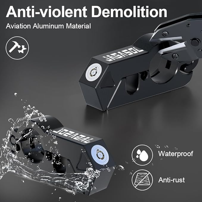 Motorcycle Lock 'Combo Anti Theft Lock' for Motorbike, Scooters, ATV & Dirt Bike