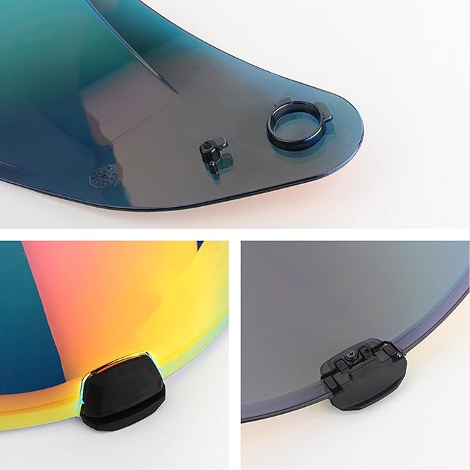 Helmet Visor Replacement Face Shield for HJ-31 i70/i10 Shield Visor Wind Shield Helmet Lens (Dark Smoke)