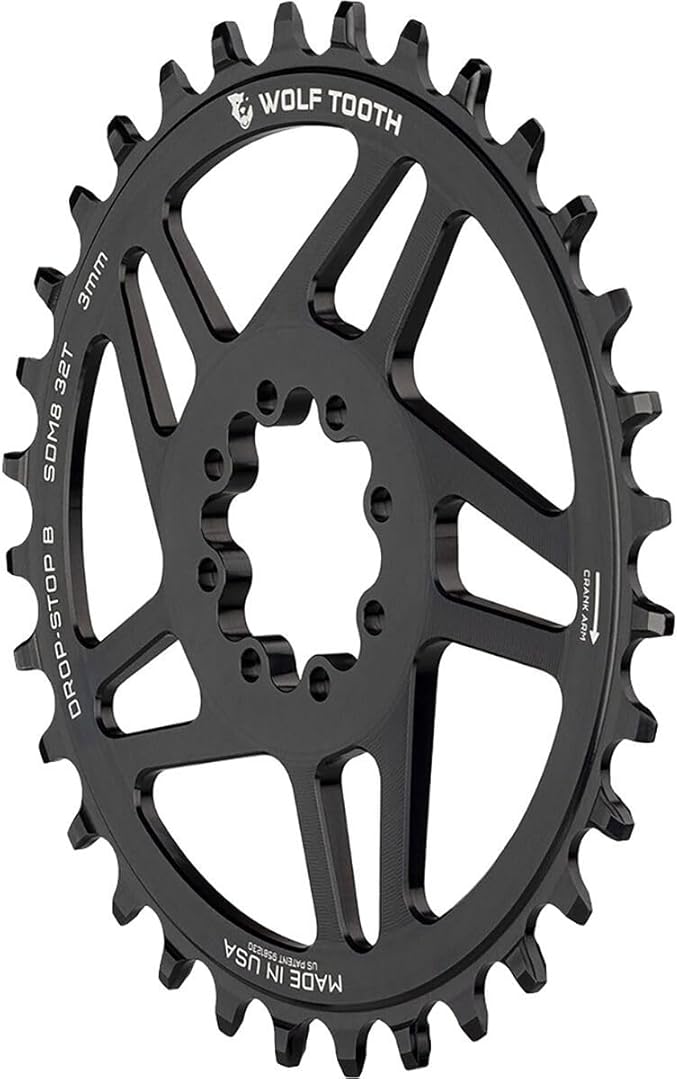 Wolf Tooth Direct Mount Chainring for SRAM 8-Bolt Raw Silver