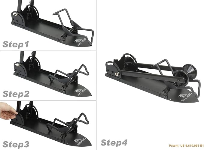 BikeHand Bicycle Floor Parking Rack Stand - for Mountain MTB & Road Bikes Indoor Outdoor Garage Storage - Floor Mounted Classic Rack or for Fat Bike Rack - Max Tire Width 2.4"