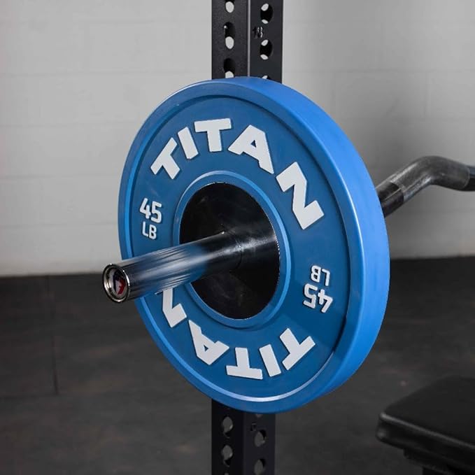 Titan Fitness Rackable EZ Curl Fat Bar, 48mm Shaft, Rated 1,000 LB, Chrome Finish