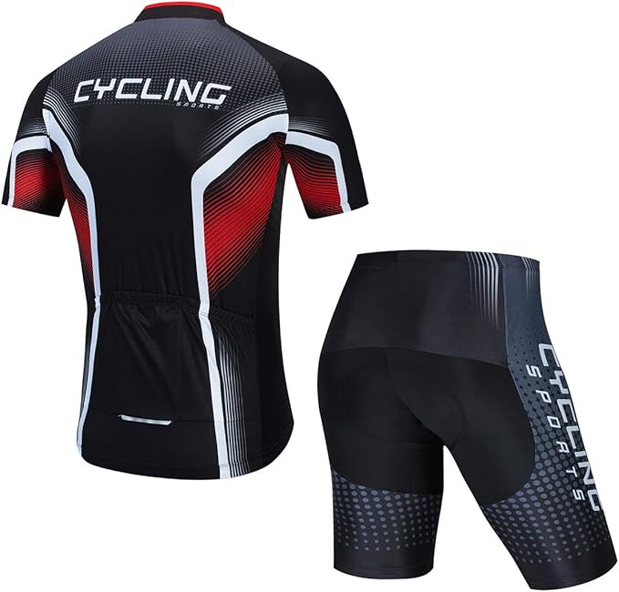 Men's Cycling Jersey Set, Summer Mountain Bike Clothing Short Sleeved Riding Jerseys