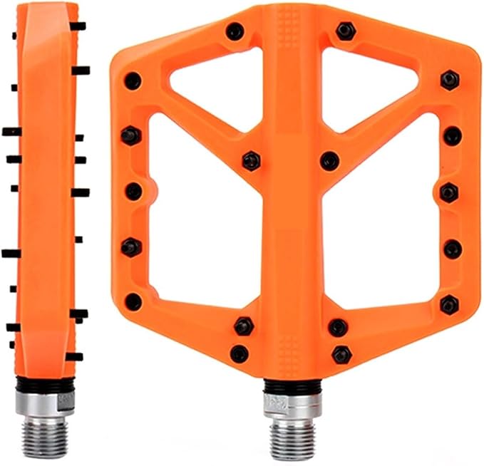 Mountain Bike Pedals Bicycle Pedals MTB Nylon Platform Footrest Flat Mountain Bike Paddle Grip Pedalen Bearings Footboards Cycling Foot Hold Pedals