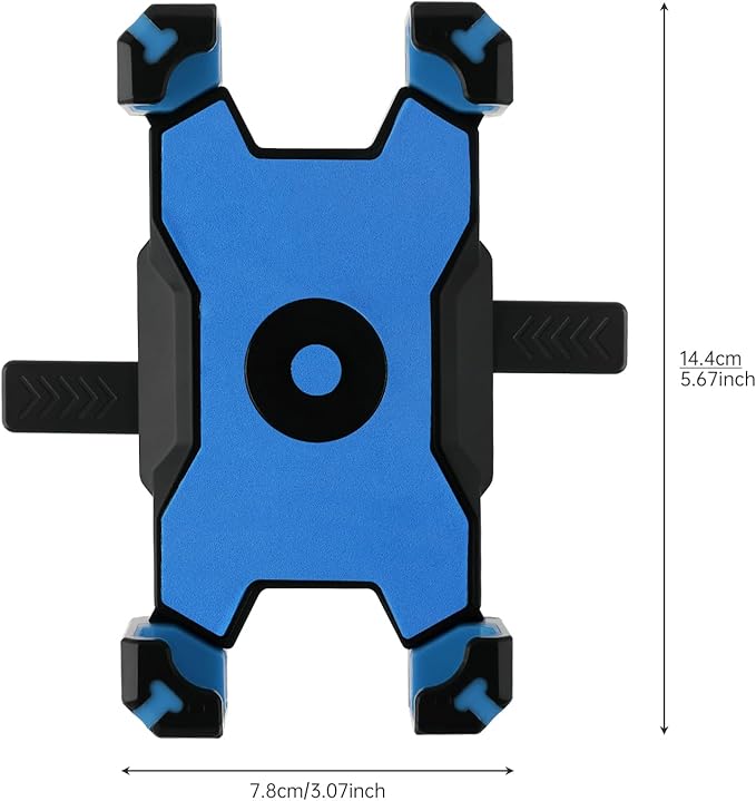Bike Phone Mount Holder Motorcycle Handlebar Phone Mount Clamp One Hand Operation ATV Scooter Phone Clip for iPhone 12/11 Pro Max/X/XS, Galaxy S10 and 4.7"- 6.8" Cellphone