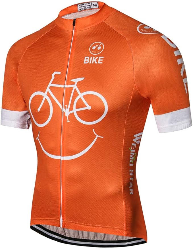 Cycling Jersey Men Full Zip Bike Shirt Racing Top Bicycle Clothing