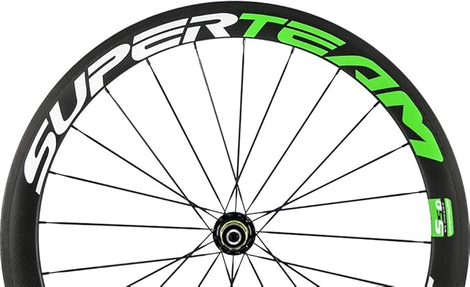 Superteam Carbon Fiber Road Bike Wheels 700C Clincher Wheelset 50mm Matte 23 Width