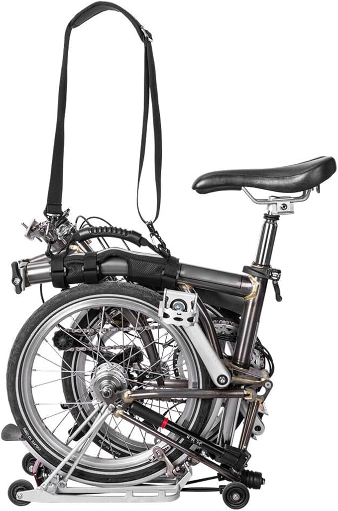 Folding Bike Carry Strap, Dual Mode Hand Shoulder Strap with Folding Bicycles Nylon Webbing Portable Bike Carrier for Commute and City Riding