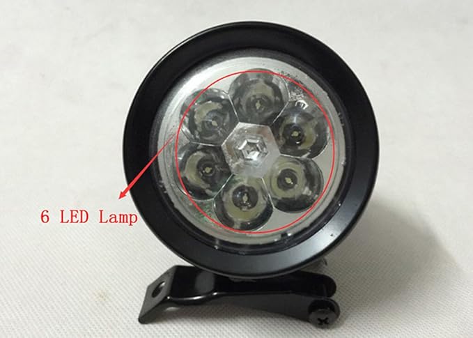 Bright 6 LED Metal Shell Front Light for Bicycle Headlight Retro Bike Head Lamp Classical Vintage Night Riding Safety Cycling Fog Light Headlamp with Bracket
