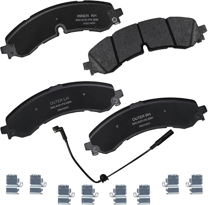 Bendix Premium SBC2250 Ceramic Brake Pads for Chevrolet Silverado 2500 HD 2024-2020,Silverado 3500 HD 2024-2020,Silverado 4500 HD 2021,4500 HD 2023,GMC Sierra 2500 HD 2024-2020,3500 HD 2024-2020
